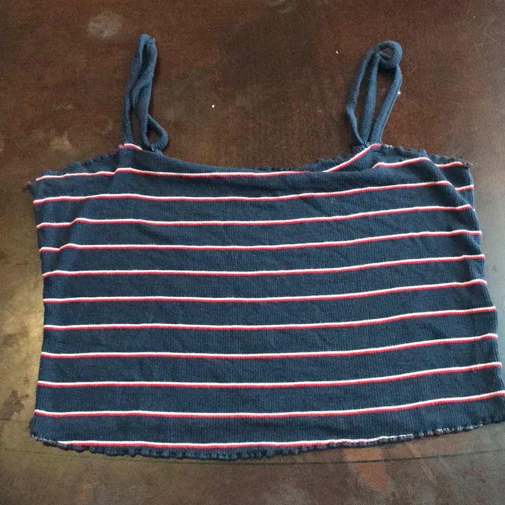 Navy blue cropped tank top